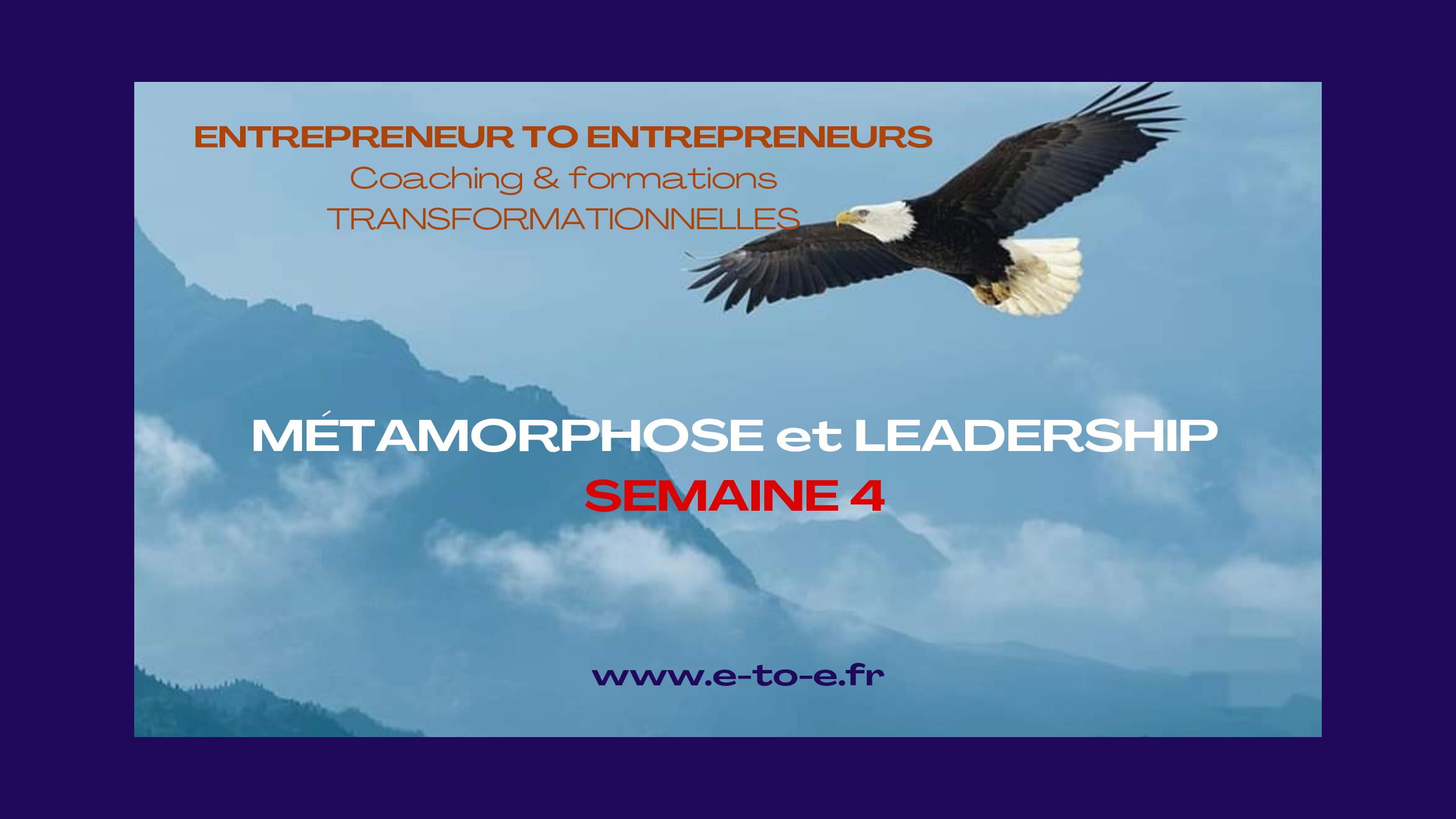 MÉTAMORPHOSE & LEADERSHIP SEMAINE 4